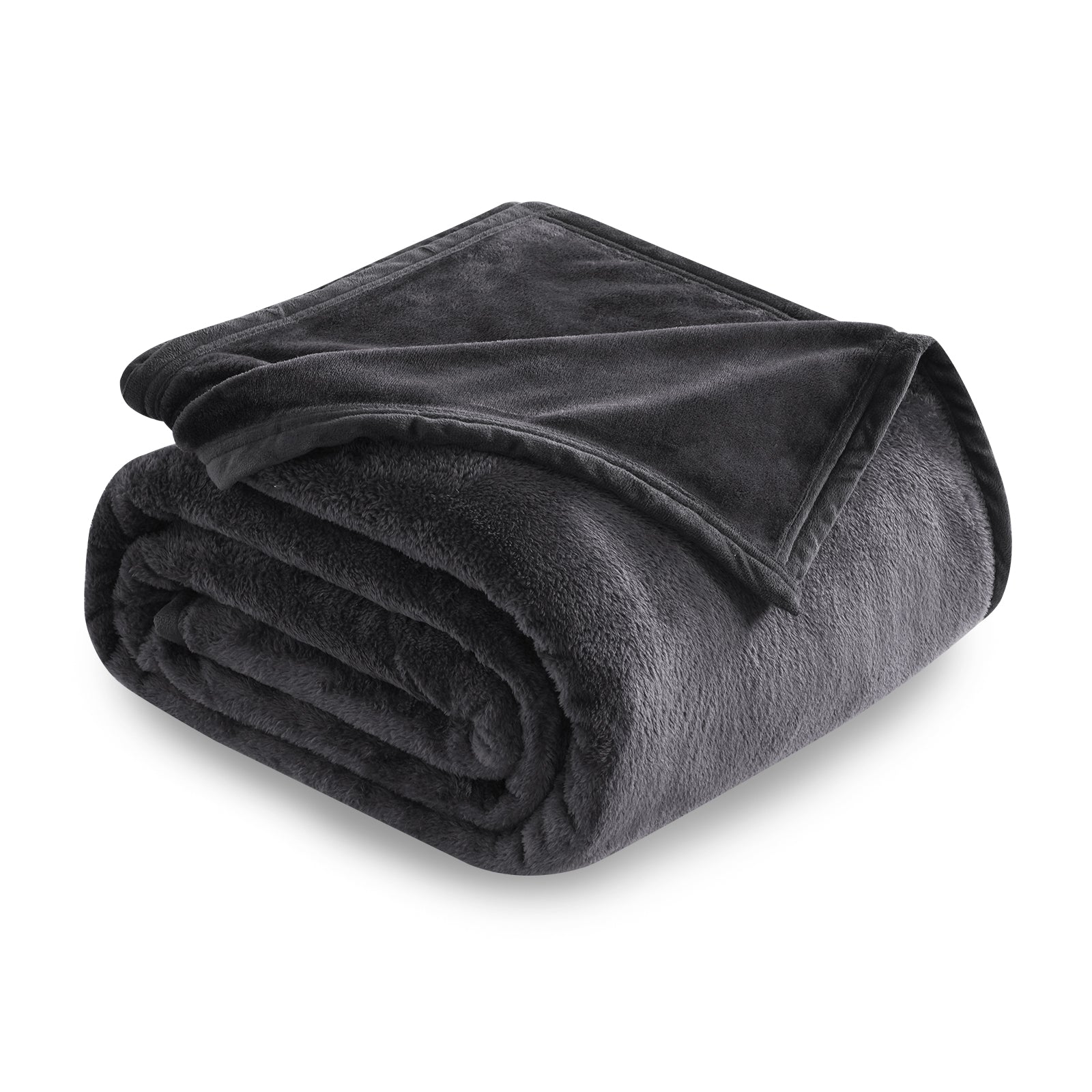 TEKAMON Fleece Bed Blankets Queen Size Plush Fuzzy Soft Lightweight Breathable Reversible Blanket Microfiber, 90"x90"