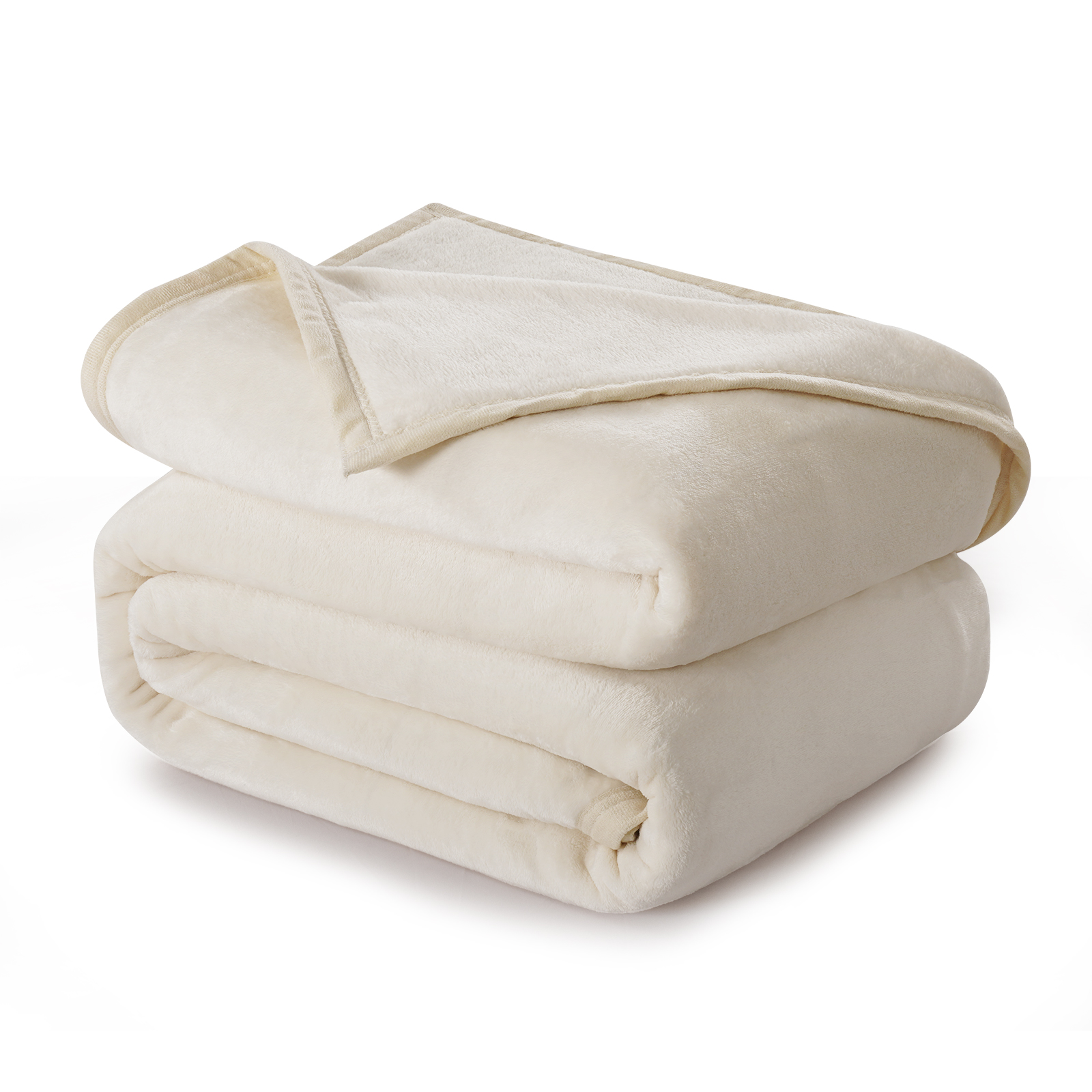 TEKAMON Fleece Bed Blankets Queen Size Plush Fuzzy Soft Lightweight Breathable Reversible Blanket Microfiber, 90"x90"
