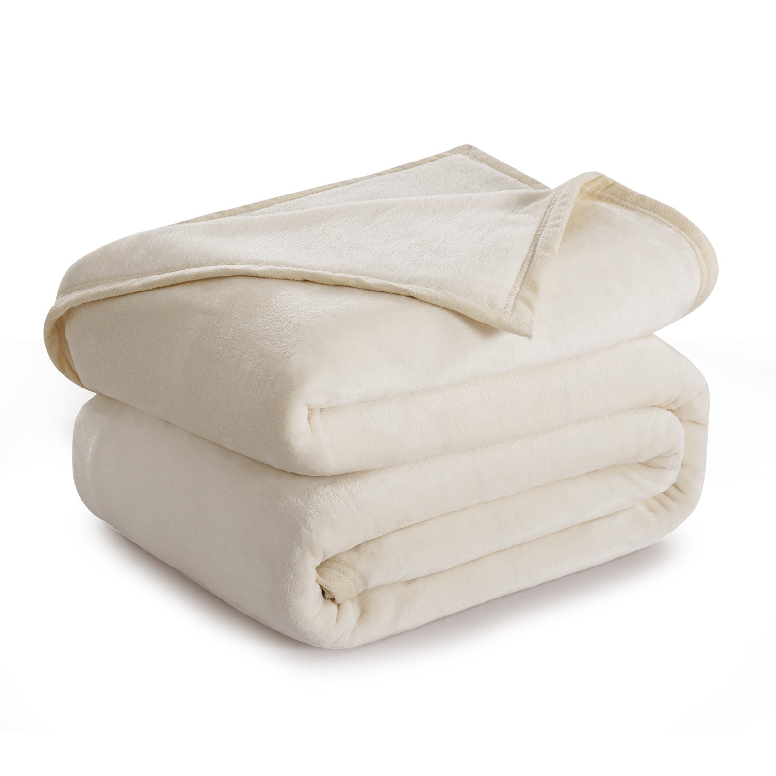 TEKAMON Fleece Bed Blankets Queen Size Plush Fuzzy Soft Lightweight Breathable Reversible Blanket Microfiber, 90"x90"