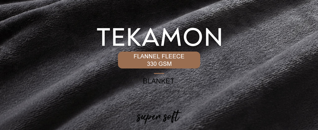TEKAMON Fleece Bed Blankets King Size Plush Fuzzy Soft Lightweight Breathable Reversible Blanket Microfiber, 90"x108", Grey